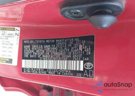 2006 Toyota Matrix Xr from USA, damaged, VIN 2T1KR32E26C597580